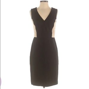 DKNYC Cocktail Knee Length Dress, Size 4, Black Tan